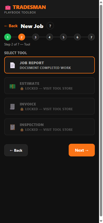 Step 2 — Tool selection